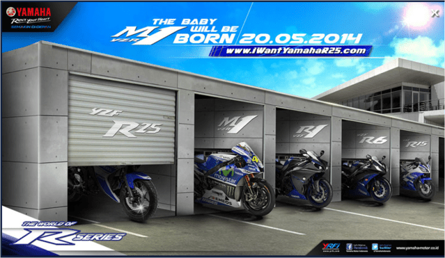Yamaha R25 the baby M1