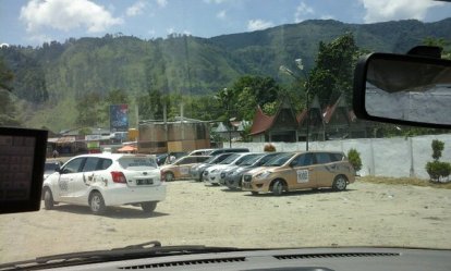 ini saat dari pulau samosir mau menyebrang kembali ke sumatra