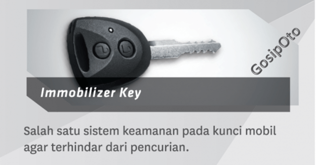 fitur imobilizer Toyota Calya