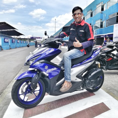 test ride Yamaha Aerox di sentul