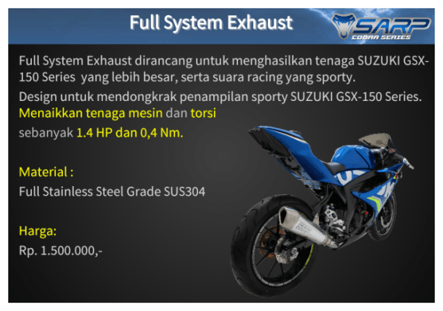 SARP Cobra series untuk suzuki GSX